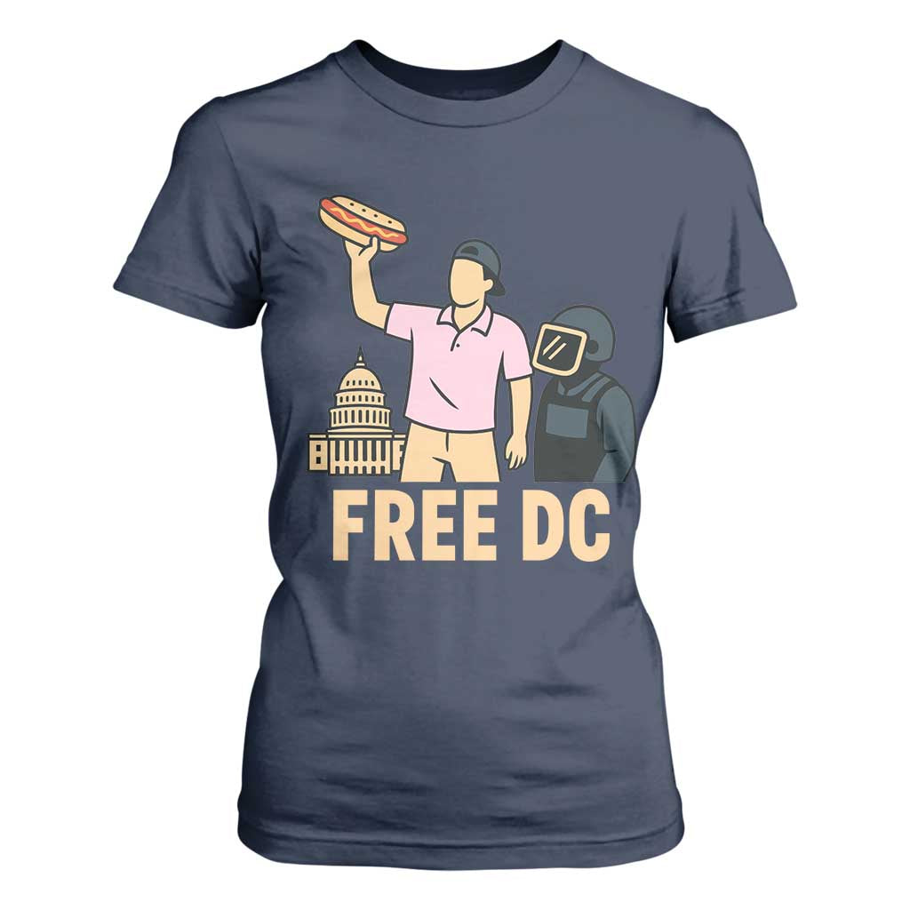 Free DC Sandwich Guy T Shirt For Women Washington DC Pride Political Satire TS02 Navy Print Your Wear