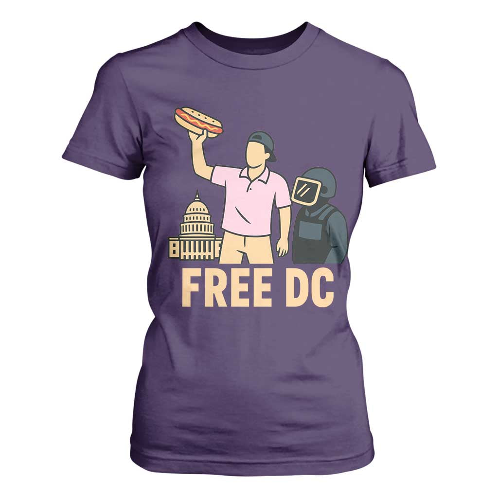 Free DC Sandwich Guy T Shirt For Women Washington DC Pride Political Satire TS02 Purple Print Your Wear