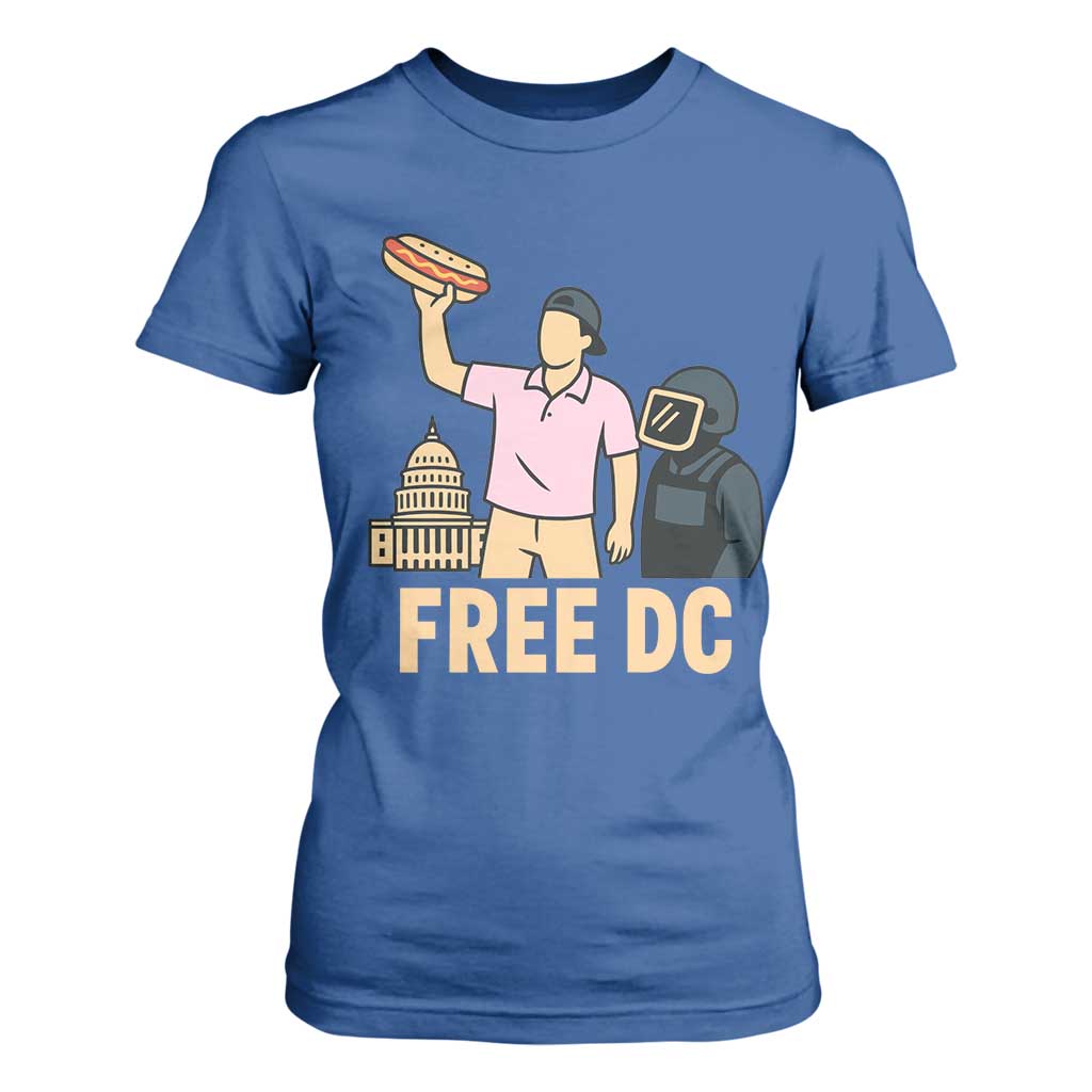 Free DC Sandwich Guy T Shirt For Women Washington DC Pride Political Satire TS02 Royal Blue Print Your Wear