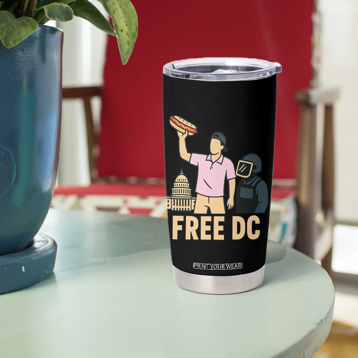 Free DC Sandwich Guy Tumbler Cup Washington DC Pride Political Satire TS02 Print Your Wear