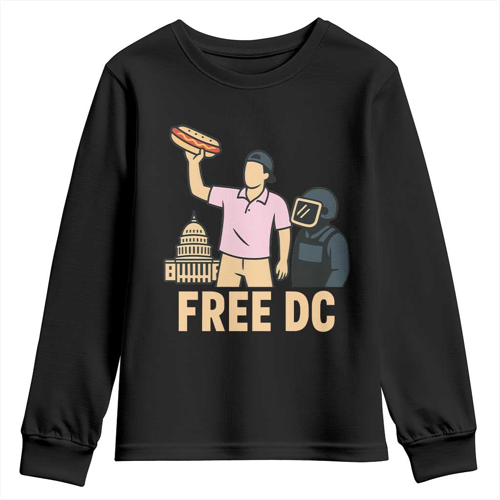 Free DC Sandwich Guy Youth Sweatshirt Washington DC Pride Political Satire TS02 Black Print Your Wear