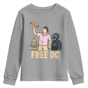 Free DC Sandwich Guy Youth Sweatshirt Washington DC Pride Political Satire TS02 Sport Gray Print Your Wear
