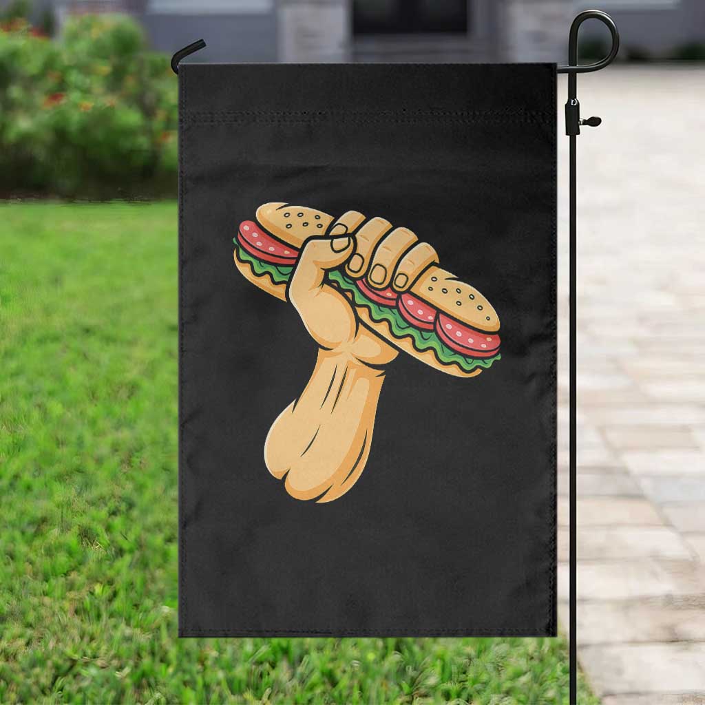 Sandwich Power Fist Garden Flag Sarcastic Food Revolution Political Satire TS02 Print Your Wear