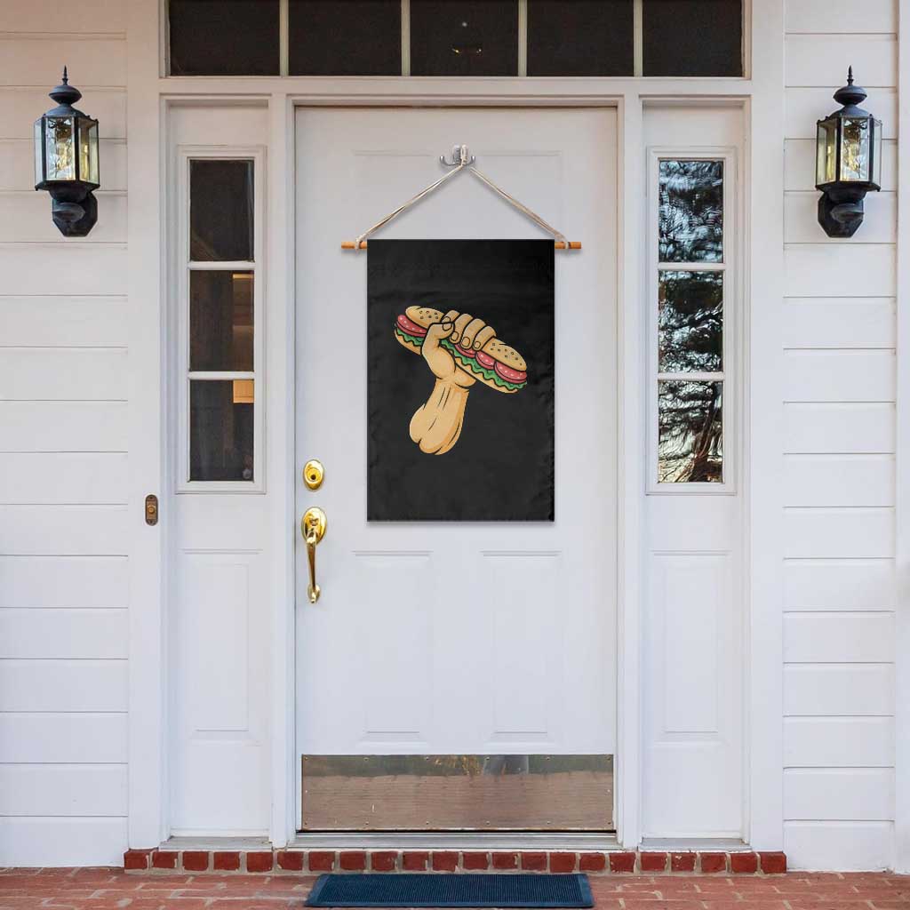 Sandwich Power Fist Garden Flag Sarcastic Food Revolution Political Satire TS02 Print Your Wear