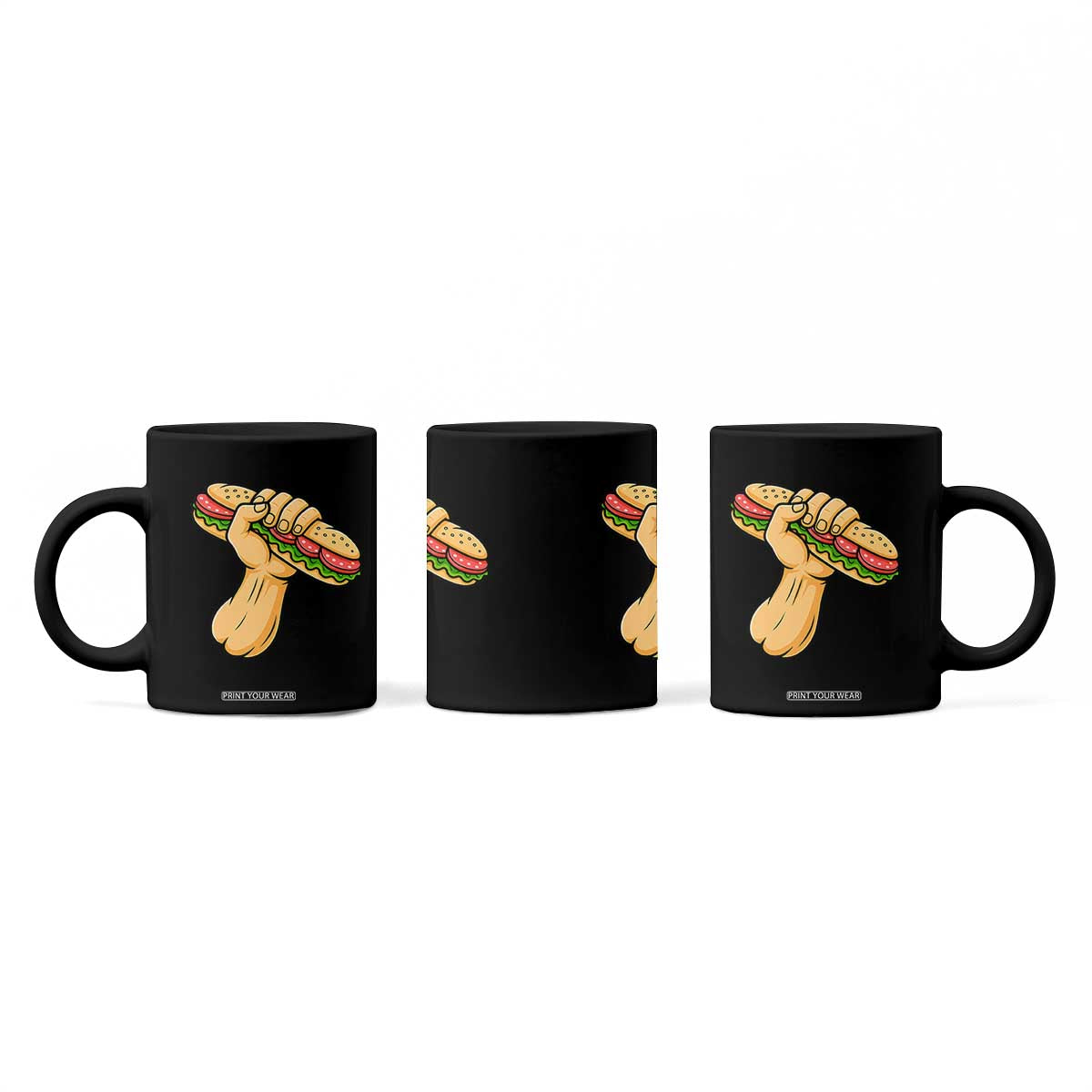 Sandwich Power Fist Coffee Mug Sarcastic Food Revolution Political Satire TS02 Print Your Wear