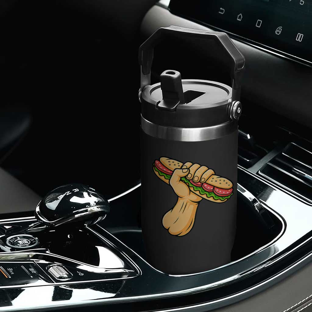 Sandwich Power Fist Flip Straw Tumbler Sarcastic Food Revolution Political Satire TS02 Print Your Wear