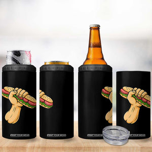 Sandwich Power Fist 4 in 1 Can Cooler Tumbler Sarcastic Food Revolution Political Satire TS02 Print Your Wear