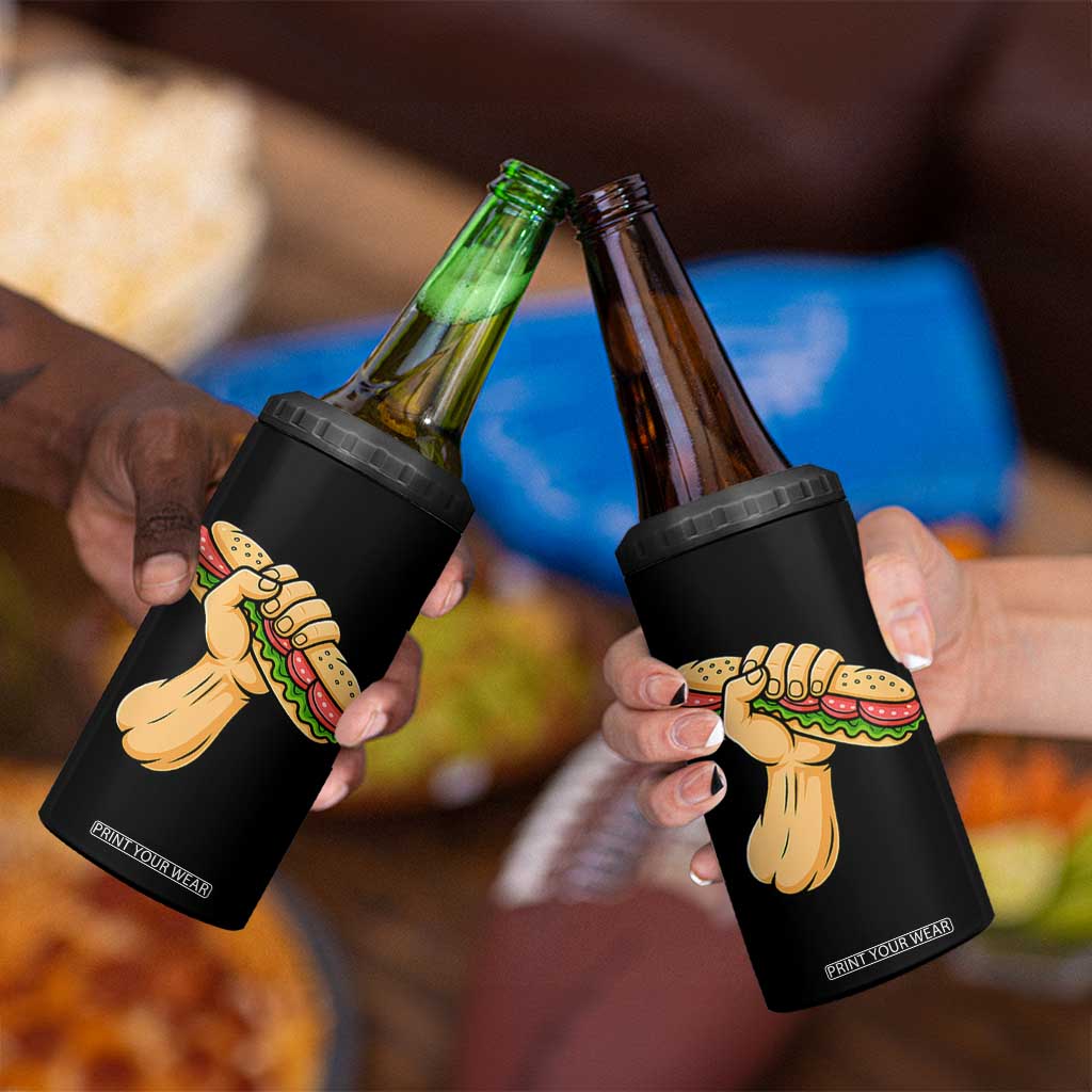 Sandwich Power Fist 4 in 1 Can Cooler Tumbler Sarcastic Food Revolution Political Satire TS02 Print Your Wear