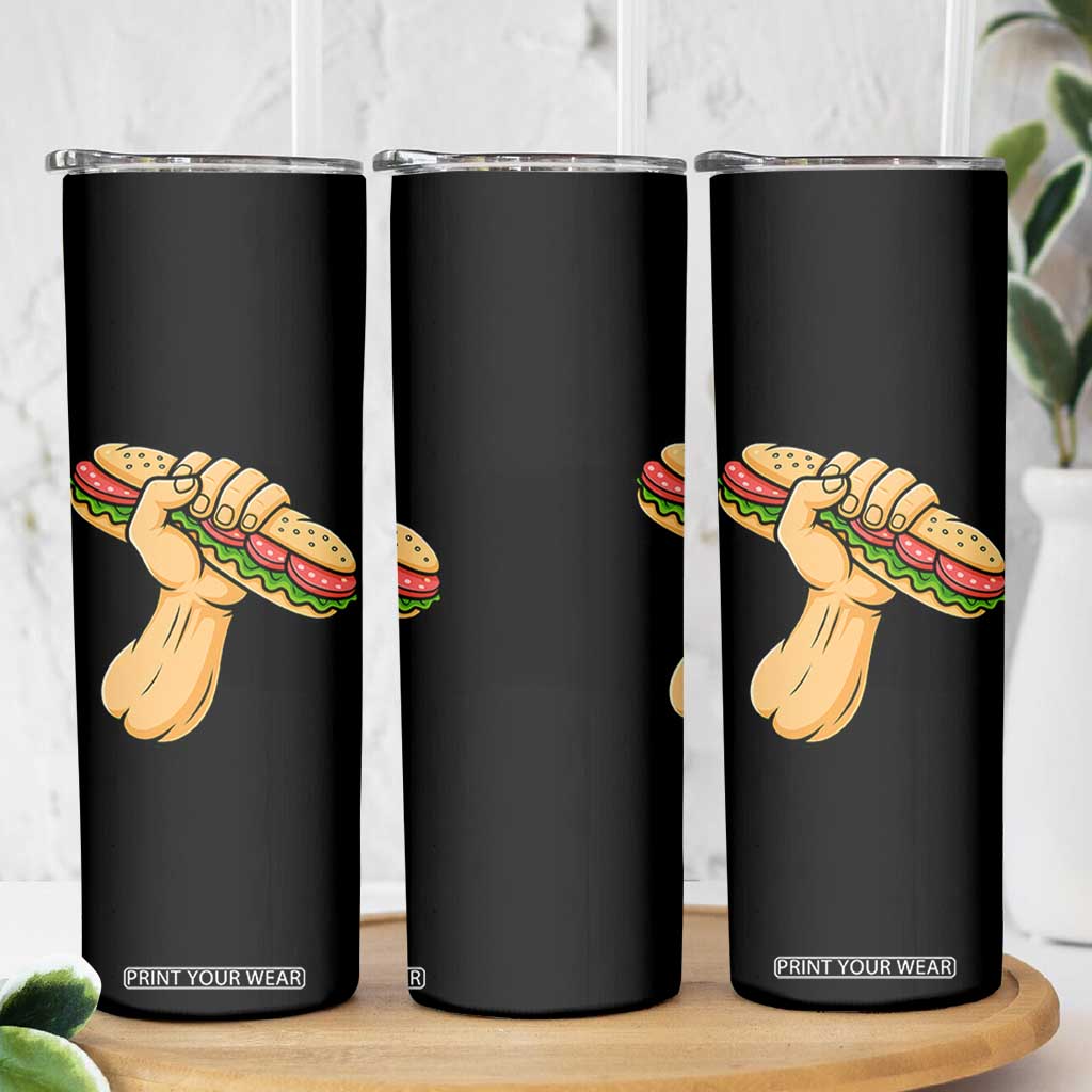 Sandwich Power Fist Skinny Tumbler Sarcastic Food Revolution Political Satire TS02 Print Your Wear