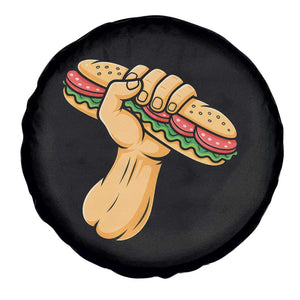 Sandwich Power Fist Spare Tire Cover Sarcastic Food Revolution Political Satire TS02 Print Your Wear