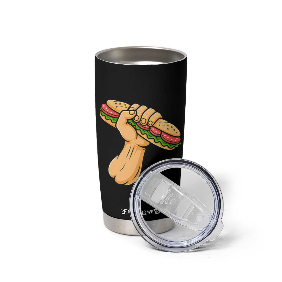Sandwich Power Fist Tumbler Cup Sarcastic Food Revolution Political Satire TS02 Print Your Wear