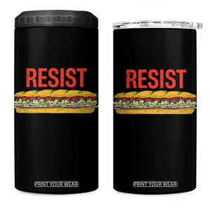 Resist Sandwich 4 in 1 Can Cooler Tumbler Sarcastic Food Revolution Political Satire TS02 One Size: 16 oz Black Print Your Wear