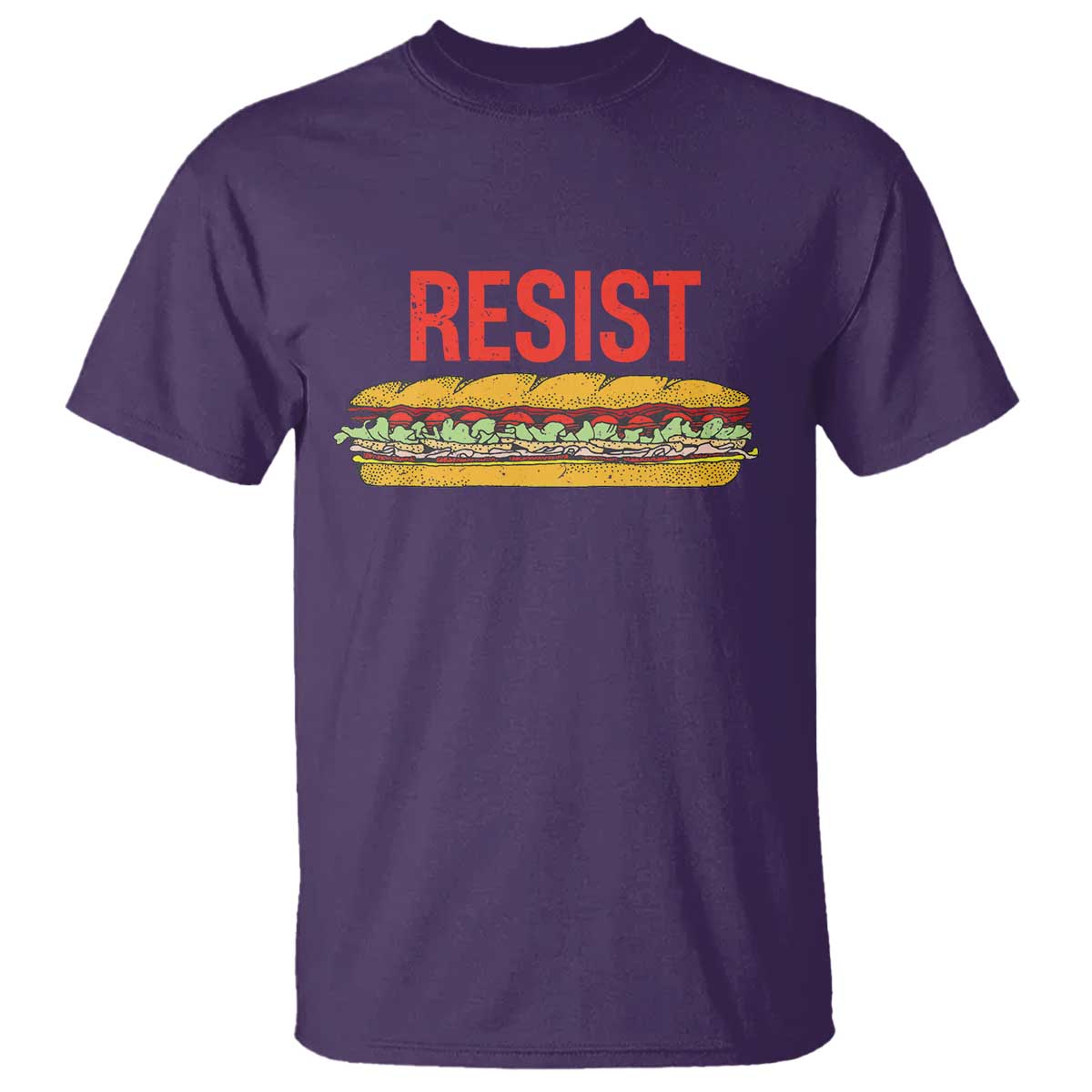 Resist Sandwich T Shirt Sarcastic Food Revolution Political Satire TS02 Purple Print Your Wear