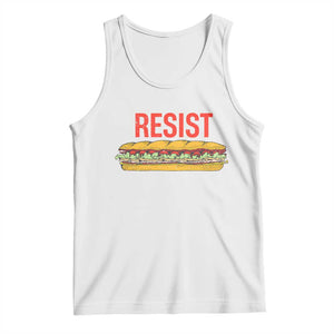 Resist Sandwich Tank Top Sarcastic Food Revolution Political Satire TS02 White Print Your Wear