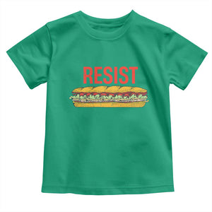 Resist Sandwich Toddler T Shirt Sarcastic Food Revolution Political Satire TS02 Irish Green Print Your Wear