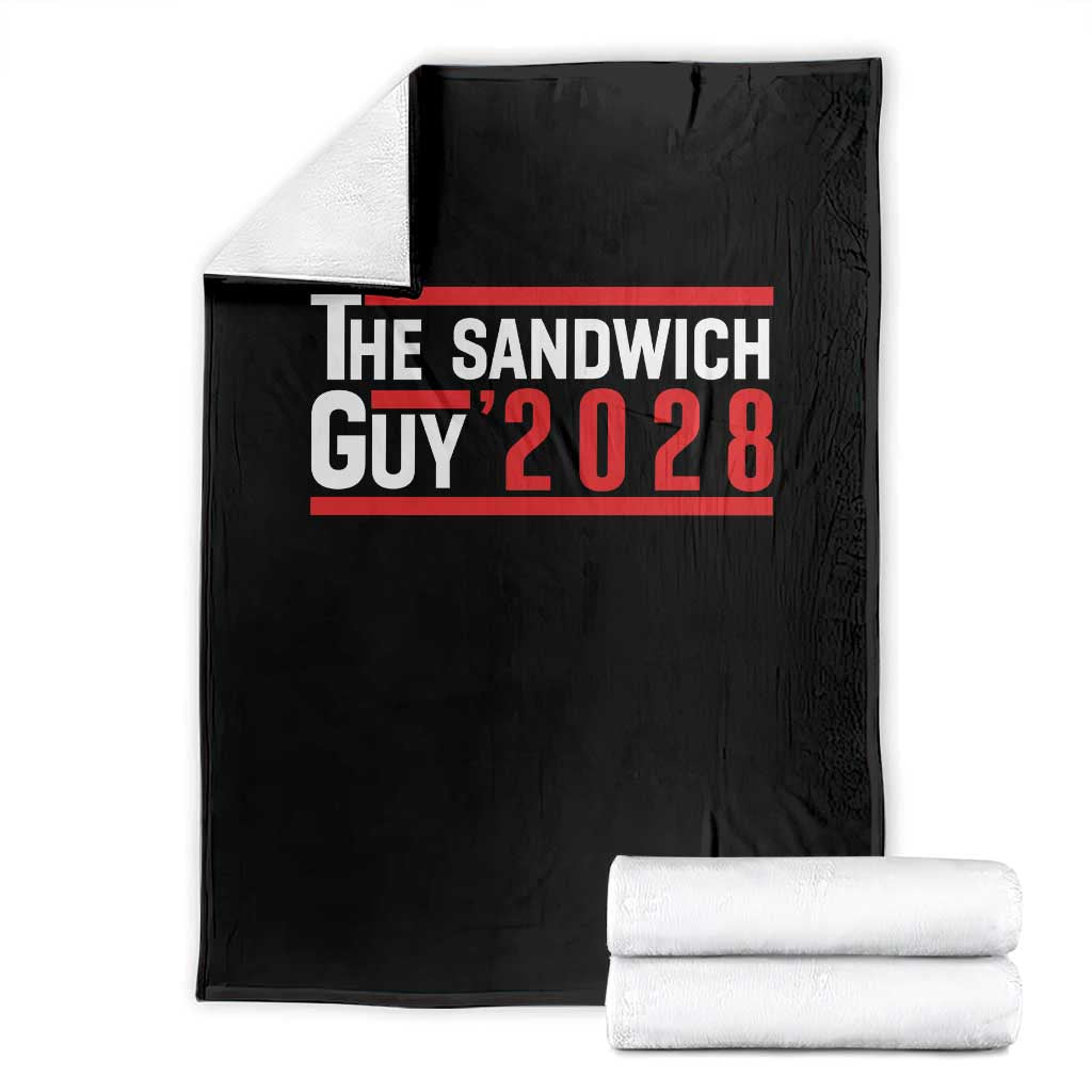 The Sandwich Guy 2028 Throw Blanket Political Parody TS02 Black Print Your Wear