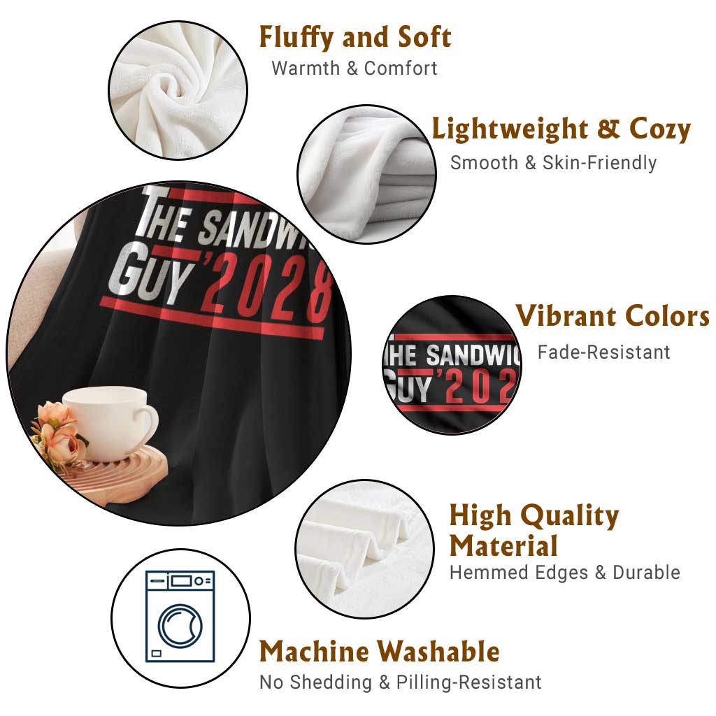 The Sandwich Guy 2028 Throw Blanket Political Parody TS02 Print Your Wear