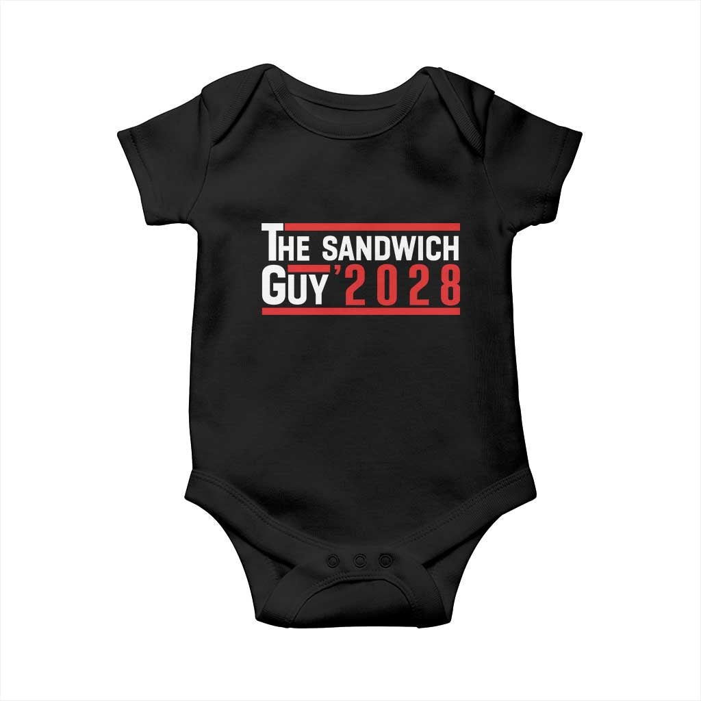 The Sandwich Guy 2028 Baby Onesie Political Parody TS02 Black Print Your Wear