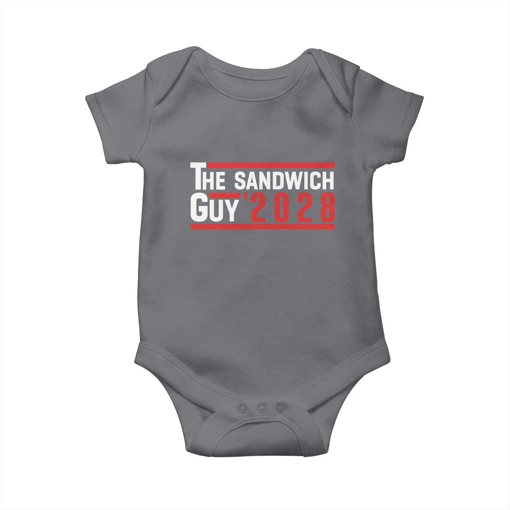 The Sandwich Guy 2028 Baby Onesie Political Parody TS02 Charcoal Print Your Wear