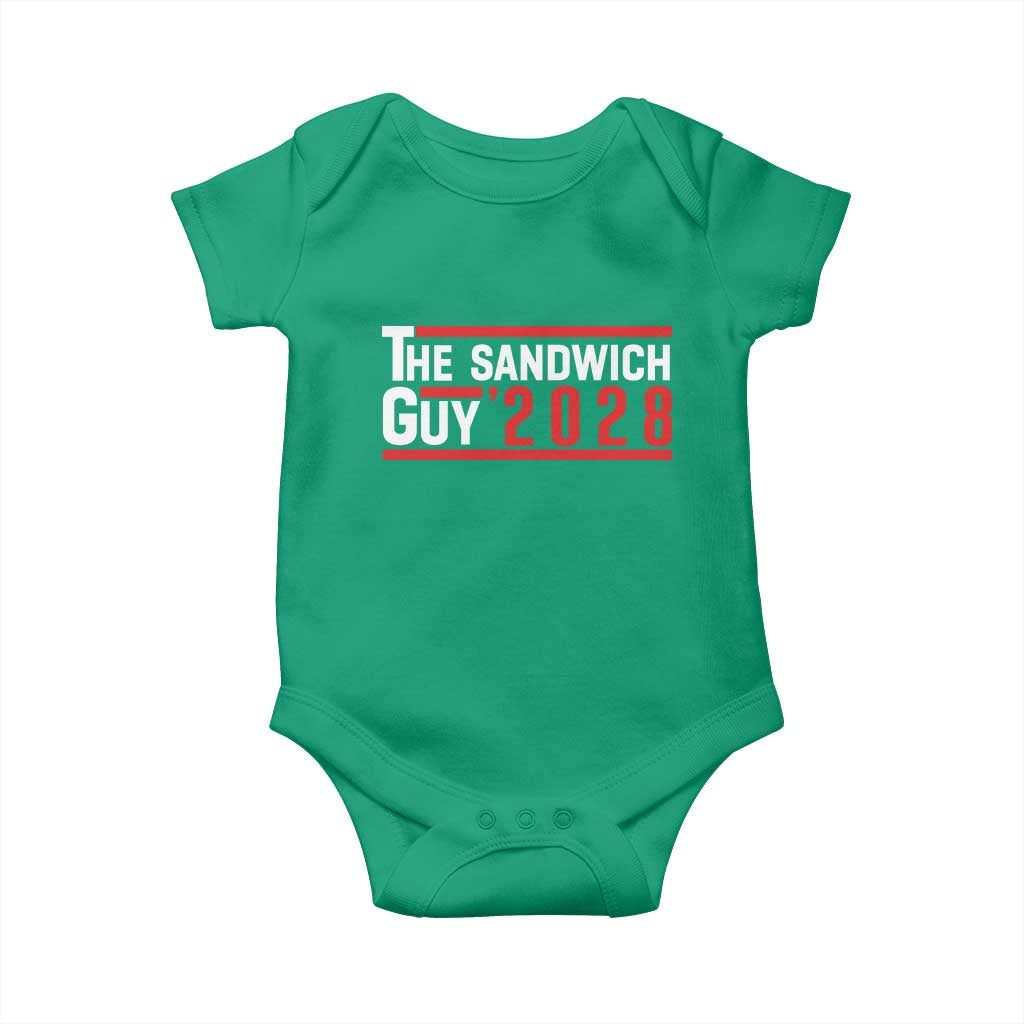 The Sandwich Guy 2028 Baby Onesie Political Parody TS02 Irish Green Print Your Wear