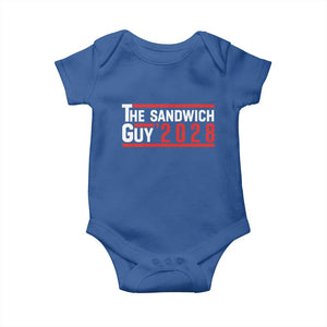 The Sandwich Guy 2028 Baby Onesie Political Parody TS02 Royal Blue Print Your Wear
