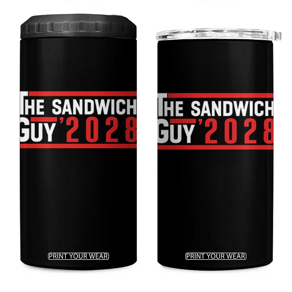 The Sandwich Guy 2028 4 in 1 Can Cooler Tumbler Political Parody TS02 One Size: 16 oz Black Print Your Wear
