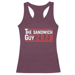 The Sandwich Guy 2028 Racerback Tank Top Political Parody TS02 Maroon Print Your Wear