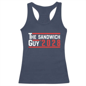 The Sandwich Guy 2028 Racerback Tank Top Political Parody TS02 Navy Print Your Wear