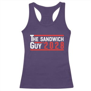 The Sandwich Guy 2028 Racerback Tank Top Political Parody TS02 Purple Print Your Wear