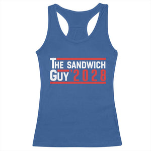 The Sandwich Guy 2028 Racerback Tank Top Political Parody TS02 Royal Blue Print Your Wear