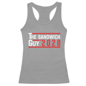 The Sandwich Guy 2028 Racerback Tank Top Political Parody TS02 Sport Gray Print Your Wear