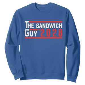 The Sandwich Guy for President 2028 Sweatshirt Funny Patriotic Campaign Parody TS02 Royal Blue Print Your Wear