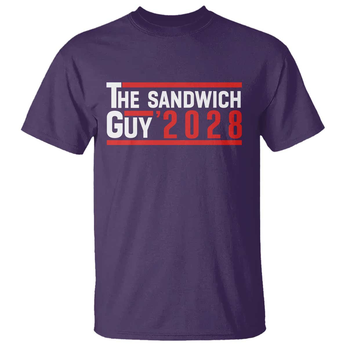 The Sandwich Guy 2028 T Shirt Political Parody TS02 Purple Print Your Wear