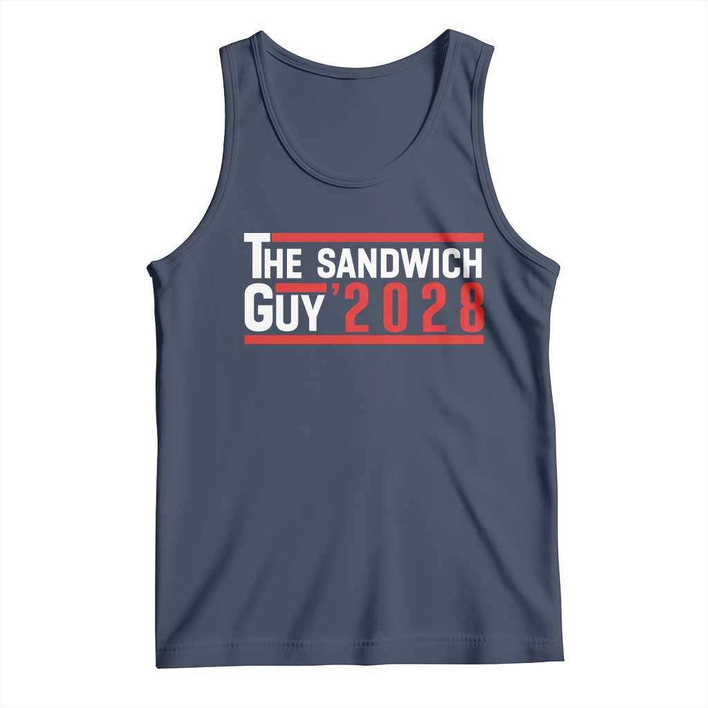 The Sandwich Guy 2028 Tank Top Political Parody TS02 Navy Print Your Wear