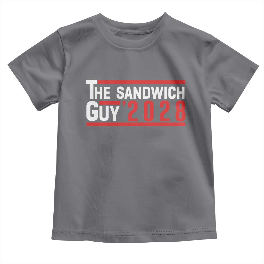 The Sandwich Guy 2028 Toddler T Shirt Political Parody TS02 Charcoal Print Your Wear