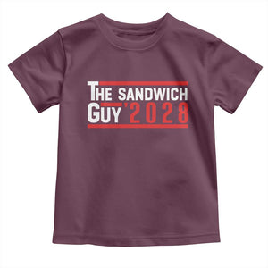 The Sandwich Guy 2028 Toddler T Shirt Political Parody TS02 Maroon Print Your Wear