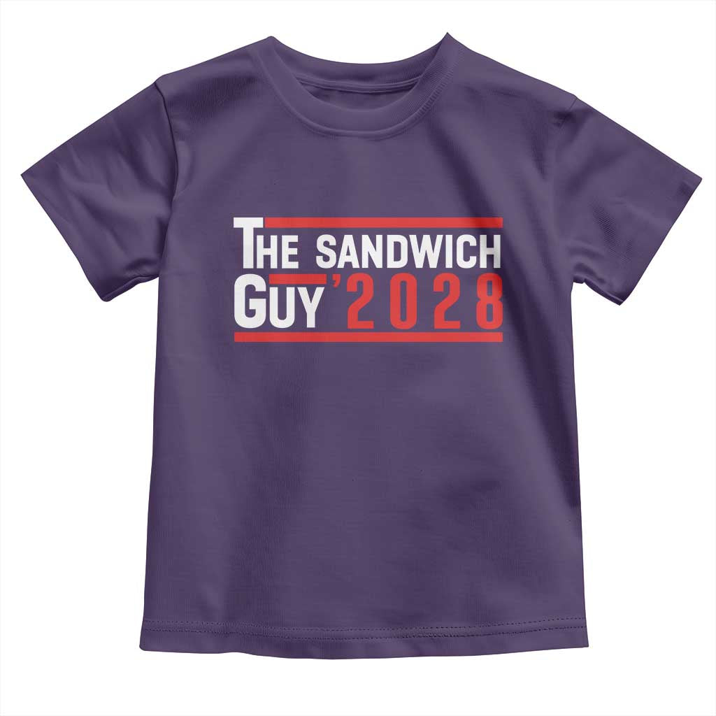 The Sandwich Guy 2028 Toddler T Shirt Political Parody TS02 Purple Print Your Wear