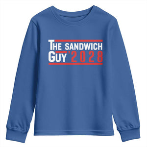 The Sandwich Guy 2028 Youth Sweatshirt Political Parody TS02 Royal Blue Print Your Wear