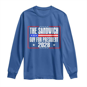 The Sandwich Guy 2028 Long Sleeve Shirt Political Parody TS02 Royal Blue Print Your Wear