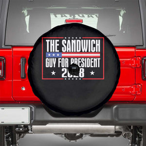 The Sandwich Guy for President 2028 Spare Tire Cover Funny Patriotic Campaign Parody TS02 Black Print Your Wear