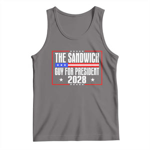 The Sandwich Guy for President 2028 Tank Top Funny Patriotic Campaign Parody TS02 Deep Heather Print Your Wear