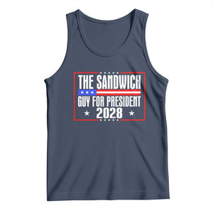 The Sandwich Guy for President 2028 Tank Top Funny Patriotic Campaign Parody TS02 Navy Print Your Wear