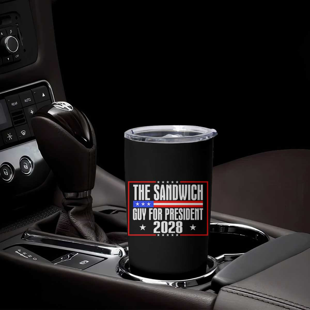 The Sandwich Guy for President 2028 Tumbler Cup Funny Patriotic Campaign Parody TS02 Print Your Wear