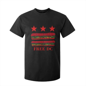 Free DC Funny Flag Parody T Shirt For Kid Washington DC with Baguette Sandwich Twist TS02 Black Print Your Wear