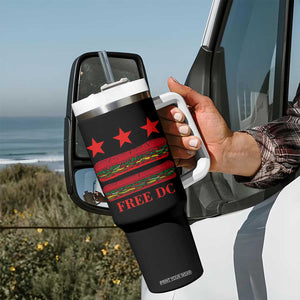 Free DC Funny Flag Parody Tumbler With Handle Washington DC with Baguette Sandwich Twist TS02 Print Your Wear