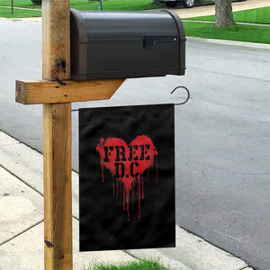 Free DC Graffiti Dripping Heart Graphic Garden Flag Washington DC Pride Political Satire TS02 Print Your Wear