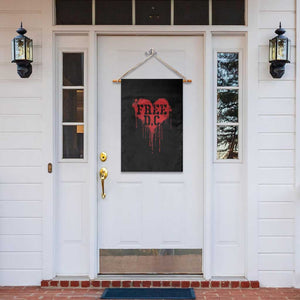 Free DC Graffiti Dripping Heart Graphic Garden Flag Washington DC Pride Political Satire TS02 Print Your Wear