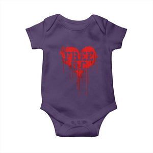 Free DC Graffiti Dripping Heart Graphic Baby Onesie Washington DC Pride Political Satire TS02 Purple Print Your Wear