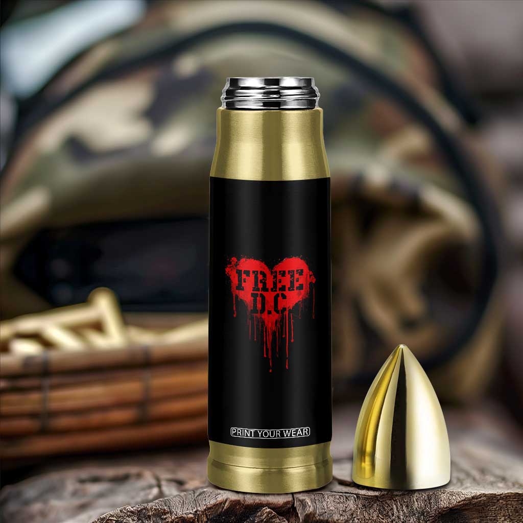 Free DC Graffiti Dripping Heart Graphic Bullet Tumbler Washington DC Pride Political Satire TS02 Print Your Wear