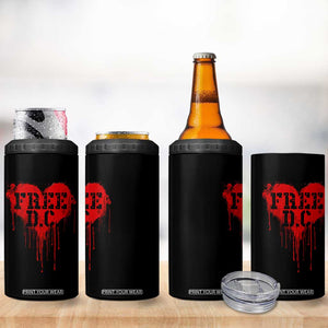 Free DC Graffiti Dripping Heart Graphic 4 in 1 Can Cooler Tumbler Washington DC Pride Political Satire TS02 Print Your Wear